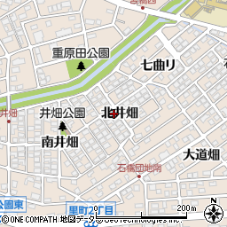 愛知県安城市里町北井畑周辺の地図