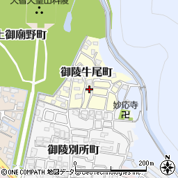 京都府京都市山科区御陵牛尾町28周辺の地図