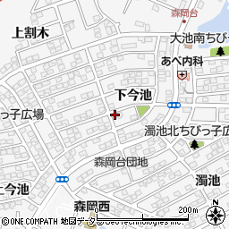 愛知県知多郡東浦町森岡下今池周辺の地図