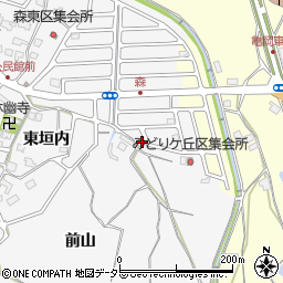 京都府亀岡市篠町森袋谷周辺の地図
