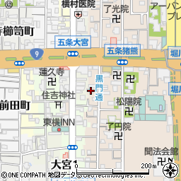 京都府京都市下京区柿本町594-36周辺の地図