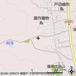 兵庫県西脇市小坂町周辺の地図