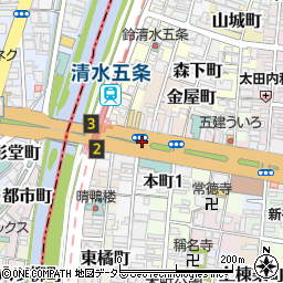 五条京阪前周辺の地図