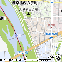 京都府京都市右京区西京極南衣手町18周辺の地図