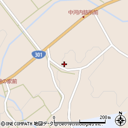愛知県新城市作手中河内西道上周辺の地図