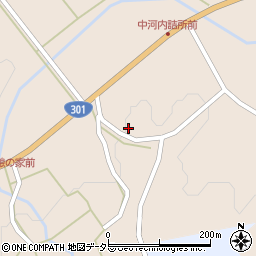 愛知県新城市作手中河内（西道上）周辺の地図
