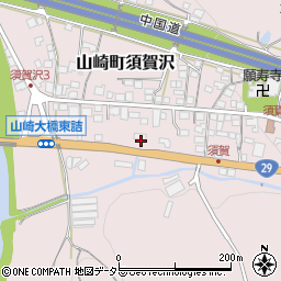 ローソン山崎須賀沢店周辺の地図