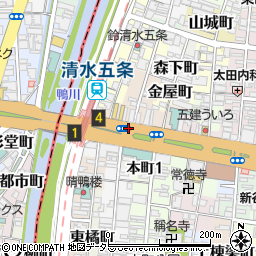 京都府京都市東山区東橋詰町周辺の地図