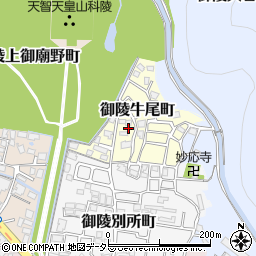 京都府京都市山科区御陵牛尾町26周辺の地図
