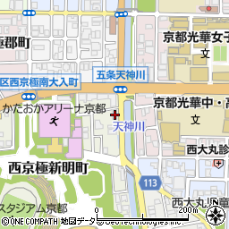 京都府京都市右京区西京極新明町61周辺の地図