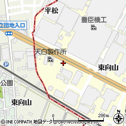 愛知県安城市今本町西向山周辺の地図