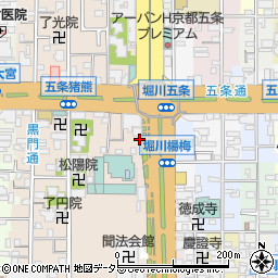 京都府京都市下京区柿本町580-7周辺の地図