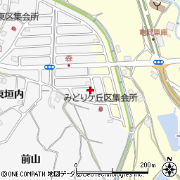 京都府亀岡市篠町森向坂周辺の地図
