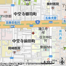 京都府京都市下京区中堂寺藪ノ内町周辺の地図