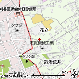 愛知県知立市上重原町花立周辺の地図