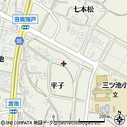 愛知県東海市加木屋町平子32周辺の地図