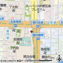 京都府京都市下京区柿本町580-8周辺の地図