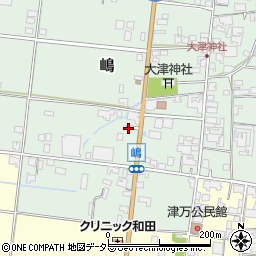 西脇津万簡易郵便局周辺の地図