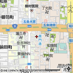 京都府京都市下京区柿本町594-29周辺の地図