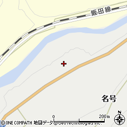 愛知県新城市名号中村周辺の地図
