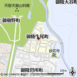 京都府京都市山科区御陵牛尾町29周辺の地図
