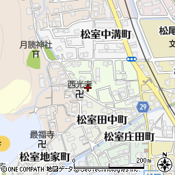 京都府京都市西京区松室扇田町周辺の地図