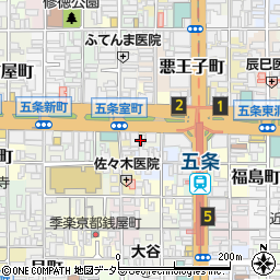 京都府京都市下京区上諏訪町周辺の地図