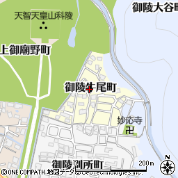 京都府京都市山科区御陵牛尾町33-2周辺の地図