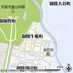 京都府京都市山科区御陵牛尾町73-14周辺の地図