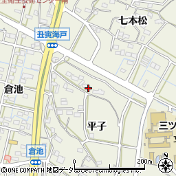 愛知県東海市加木屋町平子7周辺の地図