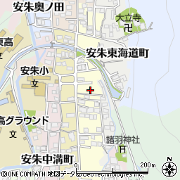 京都府京都市山科区安朱馬場ノ東町周辺の地図
