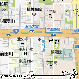 京都府京都市下京区柿本町594-41周辺の地図
