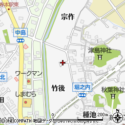 愛知県知多市八幡竹後周辺の地図