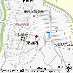 京都府亀岡市篠町森東垣内16-9周辺の地図