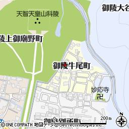 京都府京都市山科区御陵牛尾町30周辺の地図