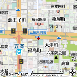 京都府京都市下京区下万寿寺町周辺の地図