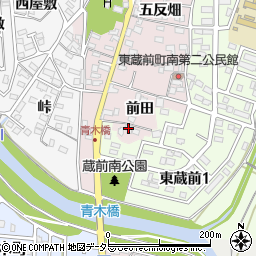 愛知県岡崎市東蔵前町前田82周辺の地図