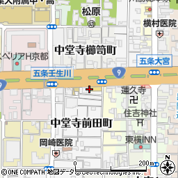 京都府京都市下京区中堂寺前田町32周辺の地図