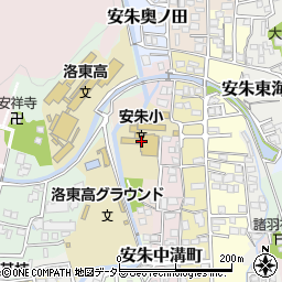 京都府京都市山科区安朱山川町周辺の地図