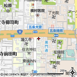 内外電機株式会社京都営業所周辺の地図