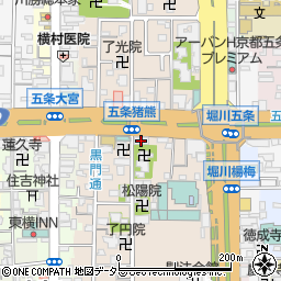 リーガル京都堀川五条通り周辺の地図