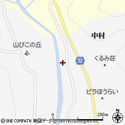 愛知県新城市玖老勢中村周辺の地図