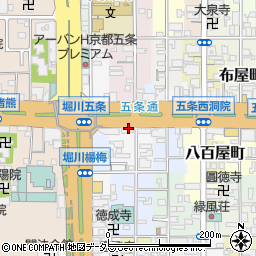 京都府京都市下京区中金仏町周辺の地図