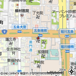 京都府京都市下京区柿本町698周辺の地図