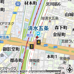 京都府京都市東山区周辺の地図
