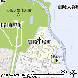 京都府京都市山科区御陵牛尾町33周辺の地図