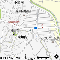 京都府亀岡市篠町森東垣内1-11周辺の地図