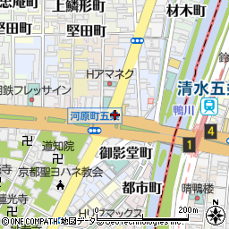 京都府京都市下京区御影堂前町周辺の地図