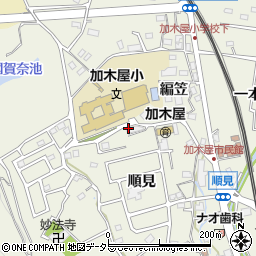 愛知県東海市加木屋町（順見）周辺の地図