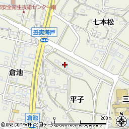 愛知県東海市加木屋町平子5-16周辺の地図